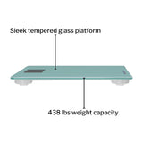 Floor Scale SmartHeart Digital Display 438 lbs. / 199 kg Capacity Gray Battery Operated - BeHope