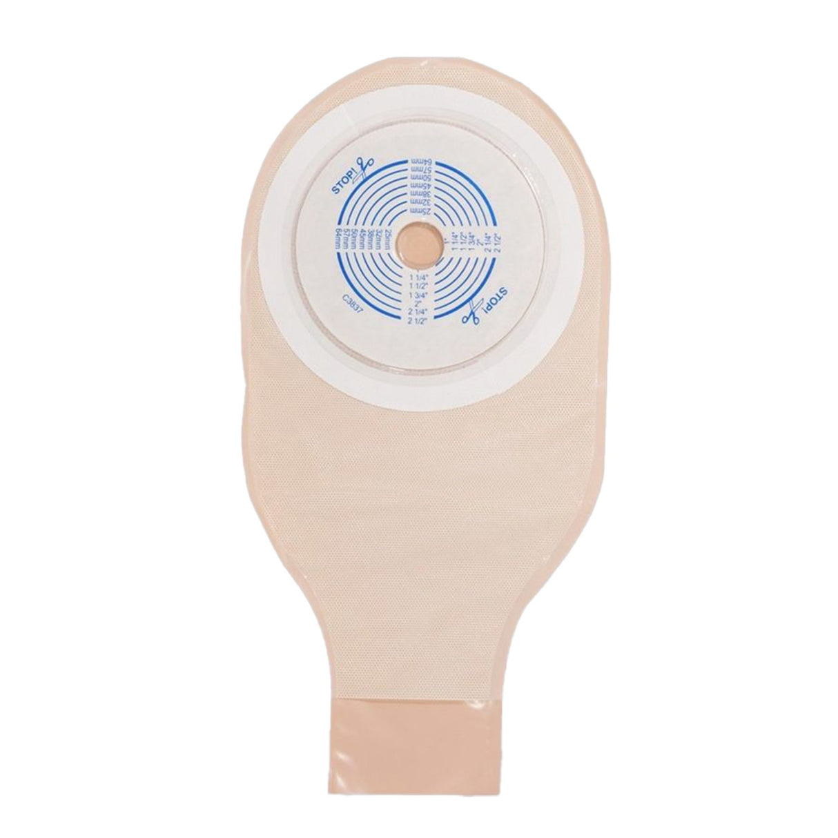 Colostomy Pouch ActiveLife® One-Piece System 12 Inch Length Flat, Trim to Fit 3/4 to 2-1/2 Inch Stoma Drainable - BeHope
