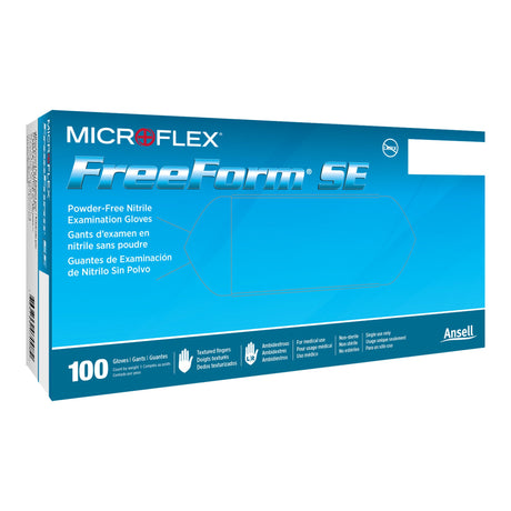 Exam Glove FreeForm® SE Medium NonSterile Nitrile Standard Cuff Length Textured Fingertips Blue Not Rated - BeHope