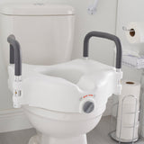 Raised Toilet Seat McKesson 5 Inch Height White 300 lbs. Weight Capacity - BeHope