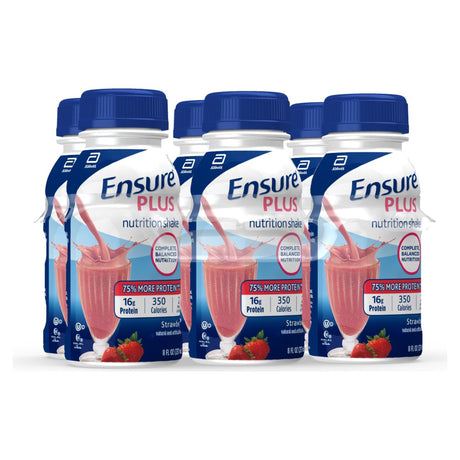 Oral Supplement Ensure® Plus Nutrition Shake Strawberry Flavor Liquid 8 oz. Bottle - BeHope