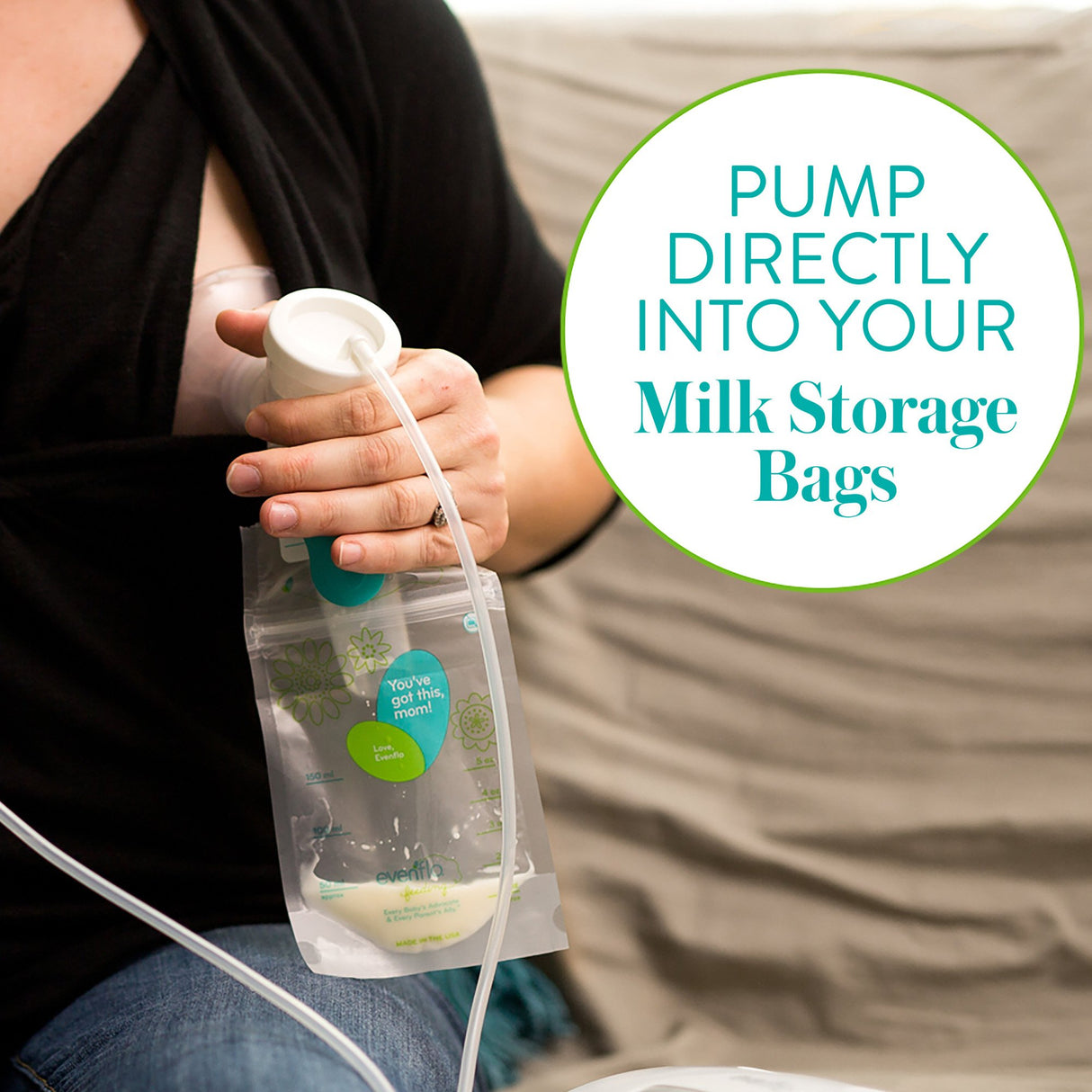 Breast Milk Storage Bag Adapter Evenflo Advanced For Evenflo Advanced Breast Pumps and Most Other Standard Neck Breast Pump Brands - BeHope