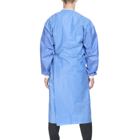 Non-Reinforced Surgical Gown with Towel Astound® X-Large Blue Sterile AAMI Level 3 Disposable - BeHope