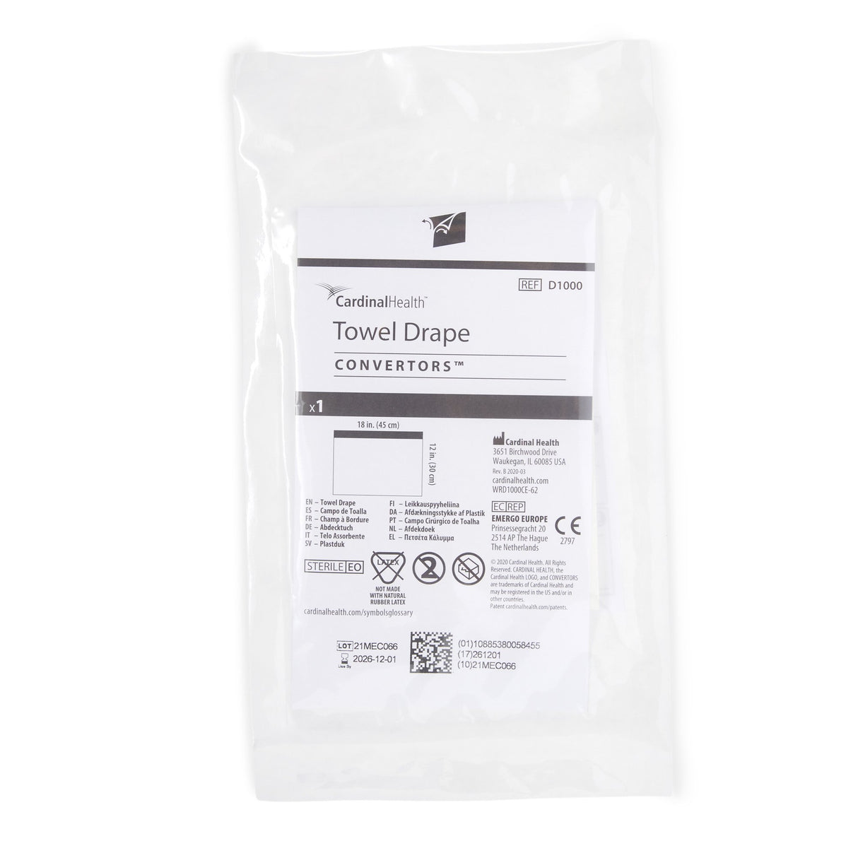General Purpose Drape Towel Drape with Adhesive Strip 18 W X 12 L Inch Sterile - BeHope