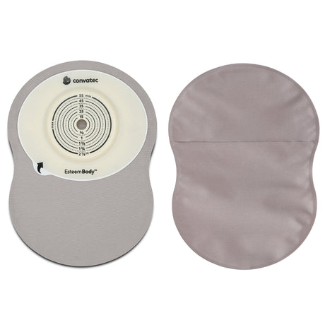 Ostomy Pouch Esteem Body™ One-Piece System 9 Inch Length Convex, Trim To Fit 10 to 35 mm Stoma Closed End - BeHope