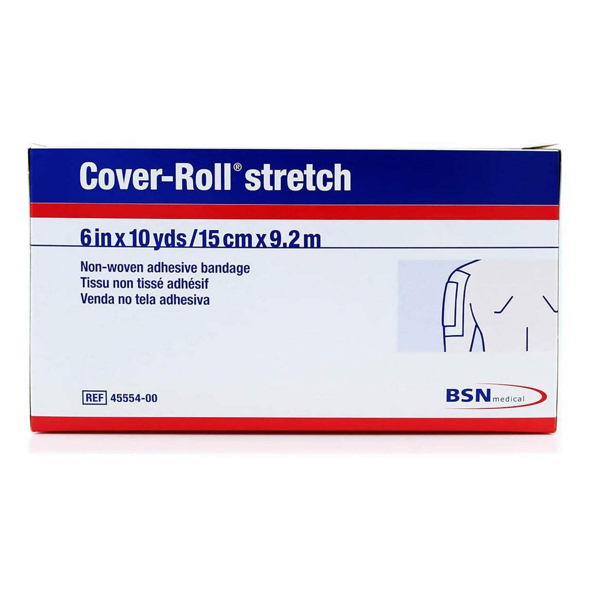 Dressing Retention Tape with Liner Cover-Roll® Stretch White 6 Inch X 10 Yard Nonwoven Polyester NonSterile - BeHope