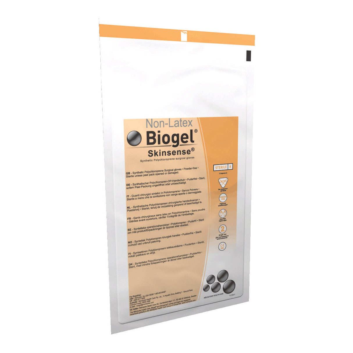 Surgical Glove Biogel® Skinsense™ Size 7.5 Sterile Polyisoprene Standard Cuff Length Micro-Textured Straw Not Chemo Approved - BeHope