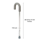 Round Handle Cane McKesson Aluminum 28-3/4 to 37-3/4 Inch Height Silver - BeHope
