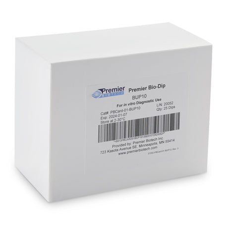 Drugs of Abuse Test Kit Premier Bio-Dip Buprenorphine (BUP) 25 Tests CLIA Waived - BeHope