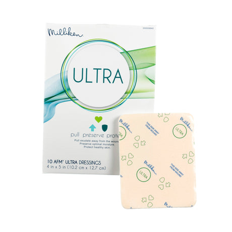 Foam Dressing ULTRA 4 X 5 Inch Without Border Film Backing Nonadhesive Rectangle Sterile - BeHope