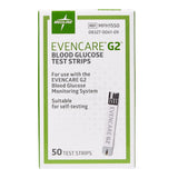 Blood Glucose Test Strips EvenCare® G2® 50 Strips per Pack - BeHope