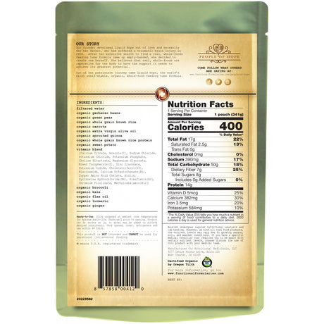 Pediatric Oral Supplement Nourish Vegetable / Rice Flavor 12 oz. Pouch Liquid Plant Based