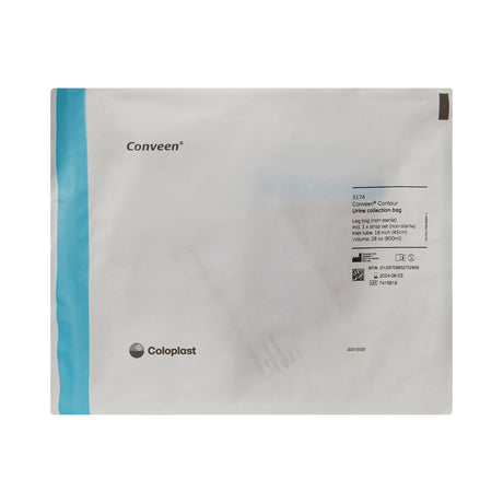 Urinary Leg Bag Conveen Security+ Anti-Reflux Valve NonSterile 800 mL Polyethylene / Flocked