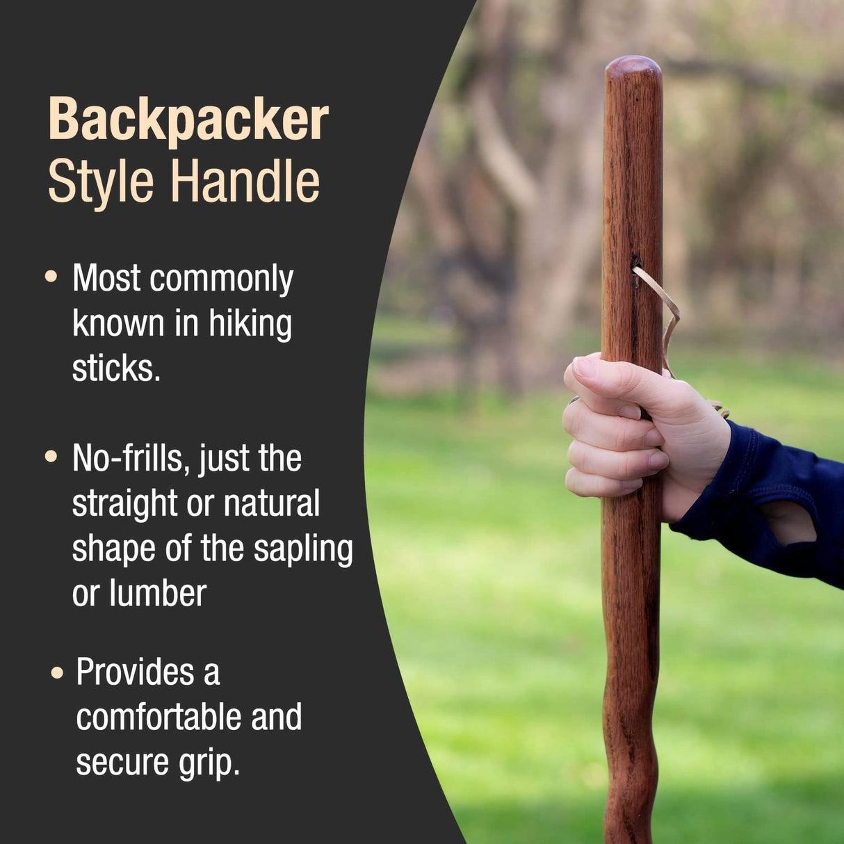 Walking Stick Brazos™ Twisted Wood 48 Inch Height Red - BeHope