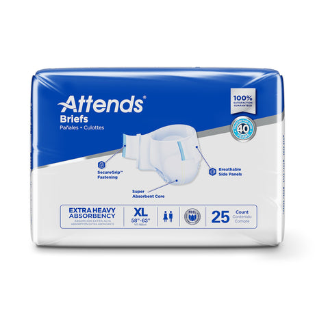 Unisex Adult Incontinence Brief Attends® Care Advanced X-Large Disposable Heavy Absorbency - BeHope