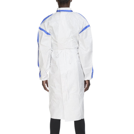 Chemotherapy Procedure Gown One Size Fits Most White Sterile ASTM F739-12 Disposable - BeHope