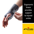Wrist Brace Futuro™ Compression Stabilizing Low Profile Aluminum / Nylon / Polyester / Polyethylene / Spandex / Silicone Right Hand Black Large / X-Large - BeHope