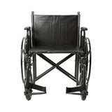 Bariatric Wheelchair McKesson Dual Axle Desk Length Arm Swing-Away Footrest Black Upholstery 22 Inch Seat Width Adult 450 lbs. Weight Capacity - BeHope