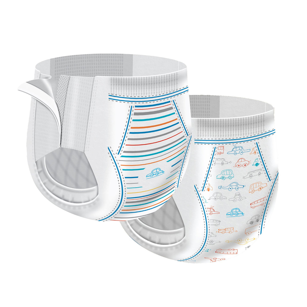 Male Toddler Training Pants Cutie Pants® Size 2T to 3T Disposable Heavy Absorbency - BeHope