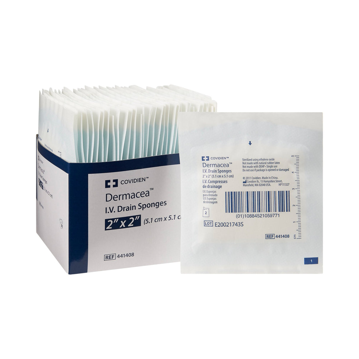 I.V. Sponge Dermacea™ 2 X 2 Inch 6-Ply Sterile 2 per Pack - BeHope
