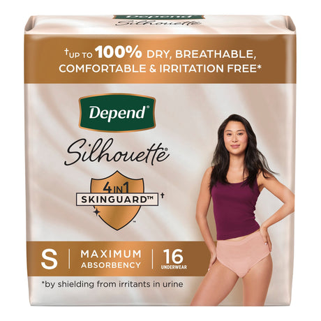 Female Adult Absorbent Underwear Depend® Silhouette® Waistband Style Small Disposable Heavy Absorbency - BeHope