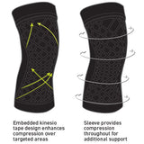 Knee Support Spark Kinetic Knee Large Without Fastening 16 to 18 Inch Knee Circumference Left or Right Knee - BeHope
