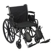 Lightweight Wheelchair McKesson Dual Axle Desk Length Arm Swing-Away Elevating Legrest Black Upholstery 20 Inch Seat Width Adult 300 lbs. Weight Capacity - BeHope