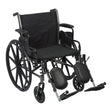 Lightweight Wheelchair McKesson Dual Axle Desk Length Arm Swing-Away Elevating Legrest Black Upholstery 20 Inch Seat Width Adult 300 lbs. Weight Capacity - BeHope