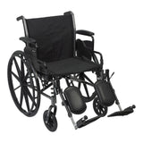 Lightweight Wheelchair McKesson Dual Axle Desk Length Arm Swing-Away Elevating Legrest Black Upholstery 20 Inch Seat Width Adult 300 lbs. Weight Capacity - BeHope