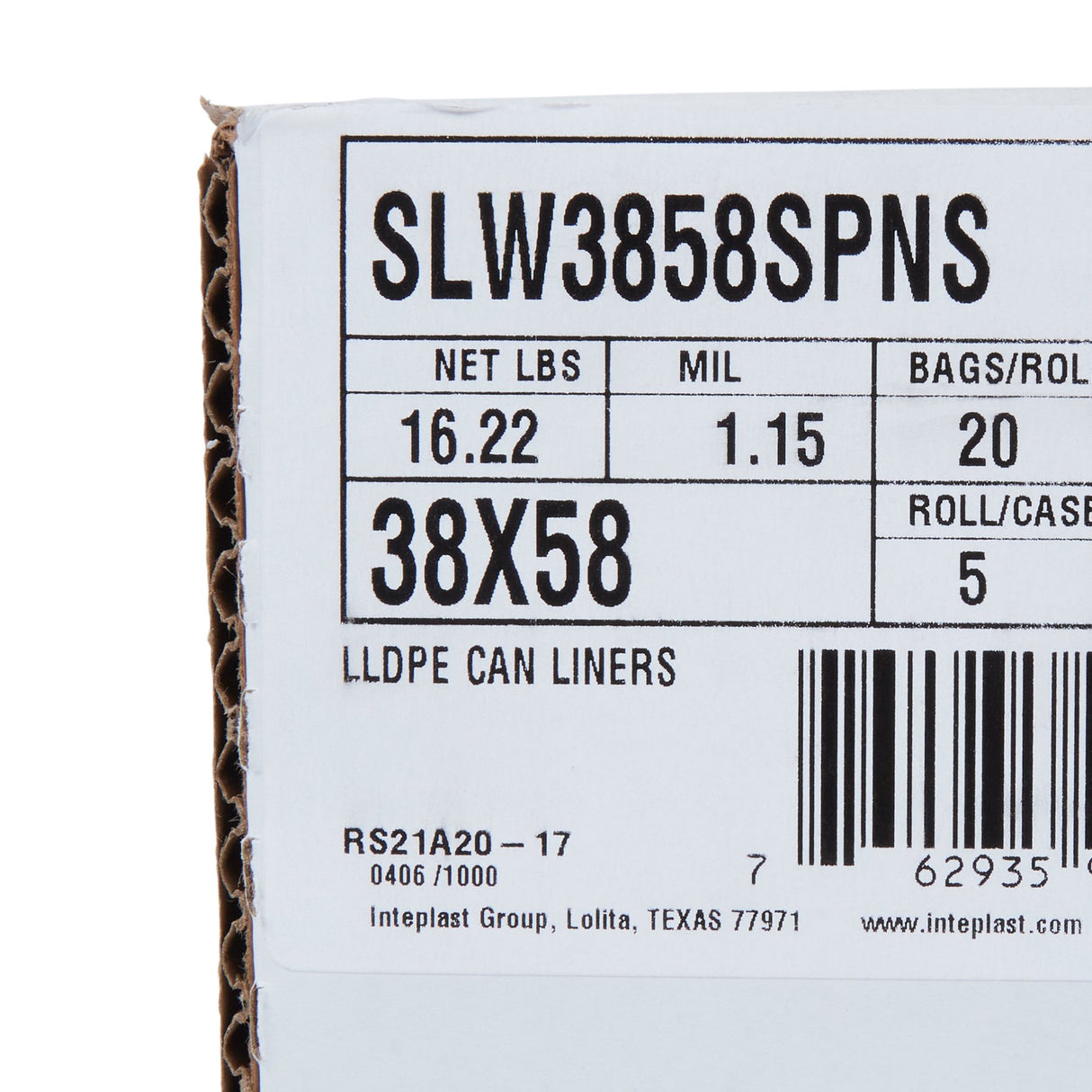 Trash Bag McKesson 60 gal. Clear LLDPE 1.15 mil 38 X 58 Inch Star Seal Bottom Coreless Roll
