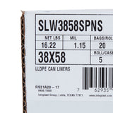 Trash Bag McKesson 60 gal. Clear LLDPE 1.15 mil 38 X 58 Inch Star Seal Bottom Coreless Roll
