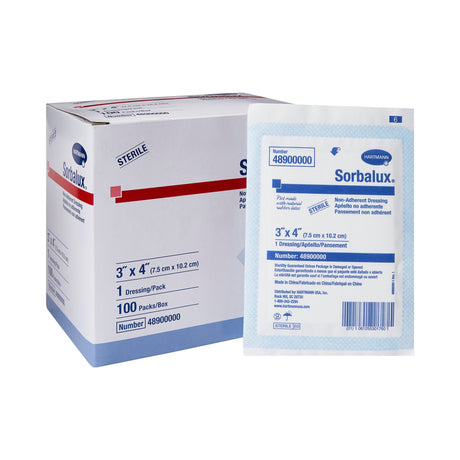 Non-Adherent Dressing Sorbalux® 3 X 4 Inch Sterile 1 per Pack - BeHope