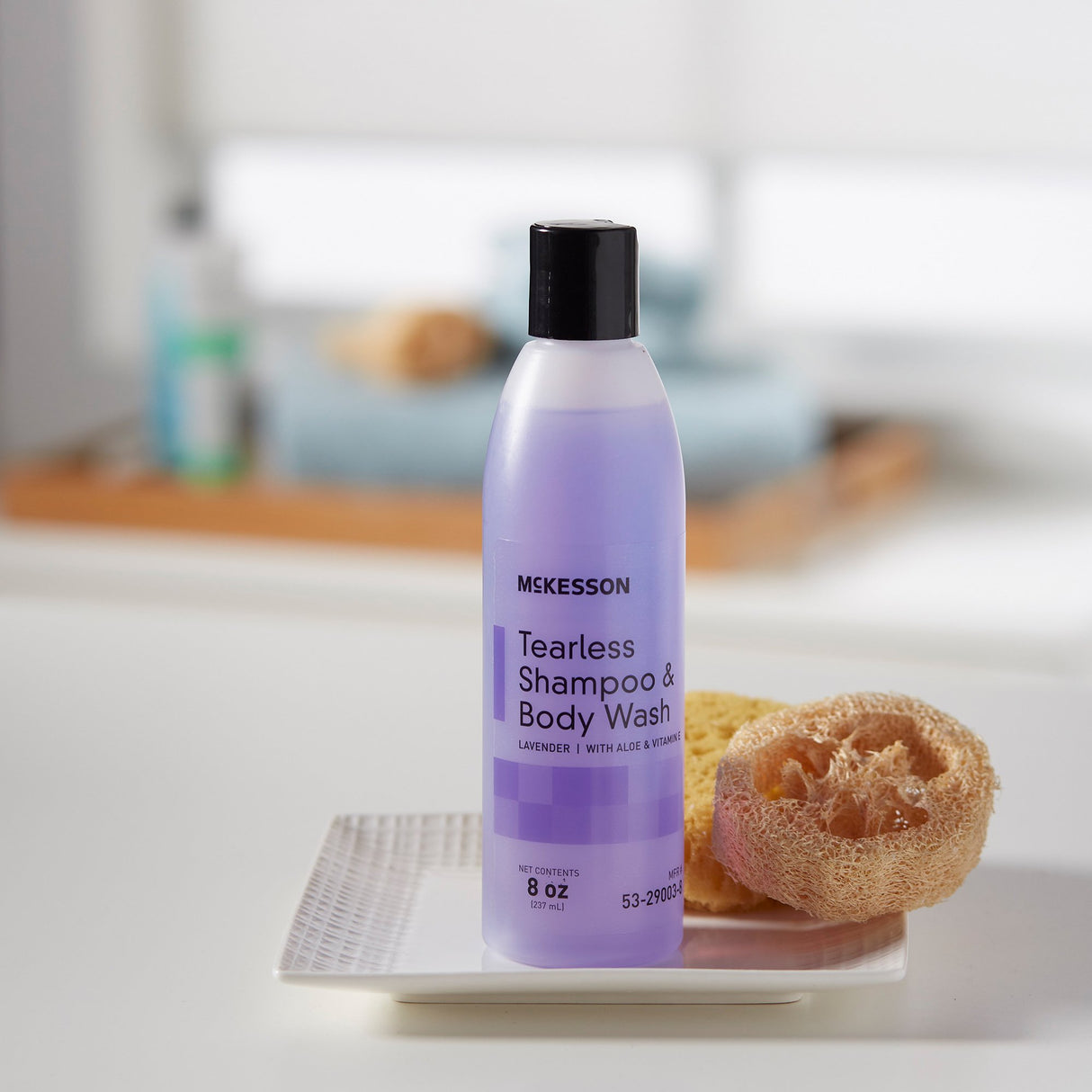 Tearless Shampoo and Body Wash McKesson 8 oz. Flip Top Bottle Lavender Scent