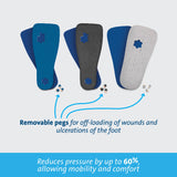 Insole Peg Assist™ Removable Peg EVA / Foam / Poron Cover Male 10-1/2 to 12 Blue - BeHope