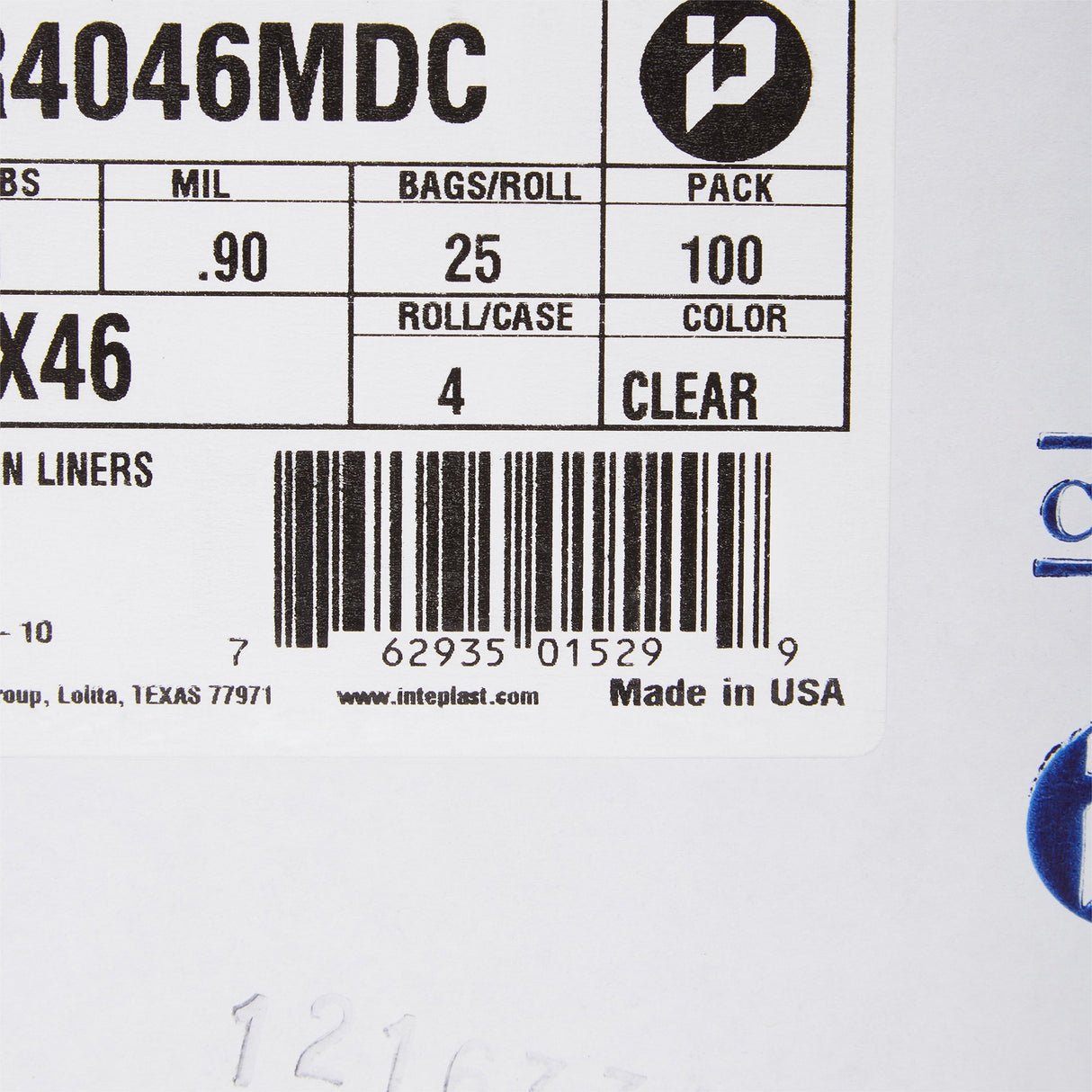 Trash Bag McKesson 45 gal. Clear LLDPE 0.90 mil 40 X 46 Inch Star Seal Bottom Coreless Roll
