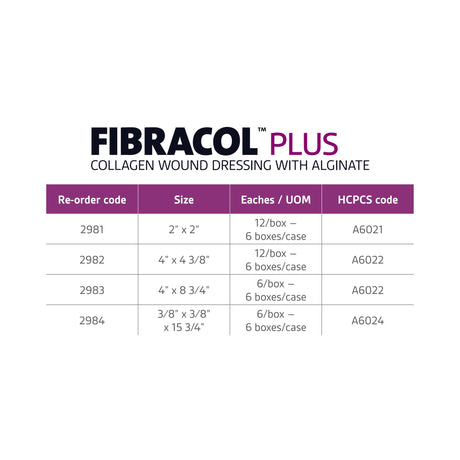 Collagen Dressing Fibracol Plus 4 X 4 Inch Square Sterile