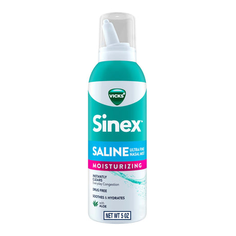 Nasal Saline Spray Vicks Sinex Moisturizing 5 oz. - BeHope