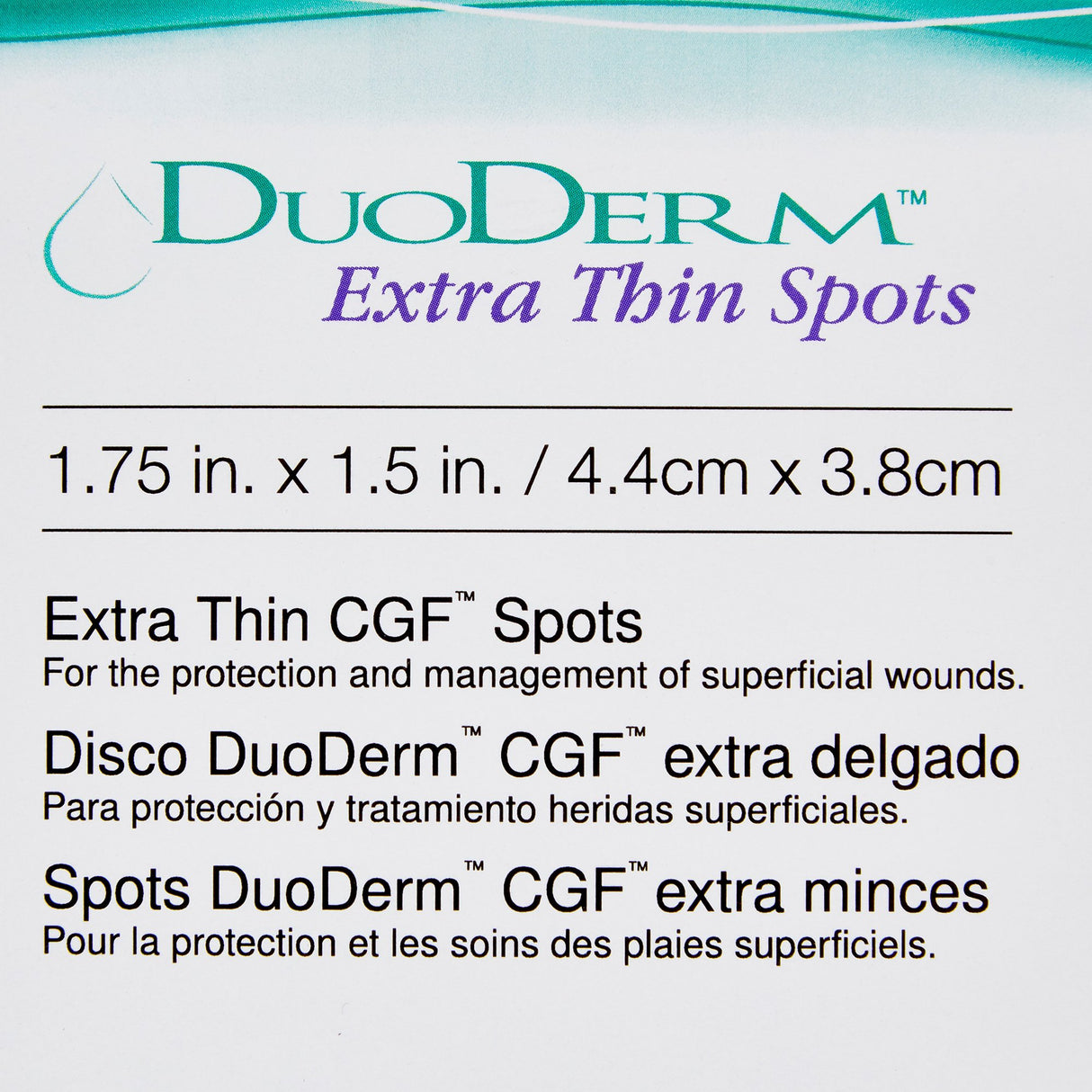 Thin Hydrocolloid Dressing DuoDERM Extra Thin CGF Film Backing 1-1/2 X 1-3/4 Inch Oval Hydrocolloid / Film