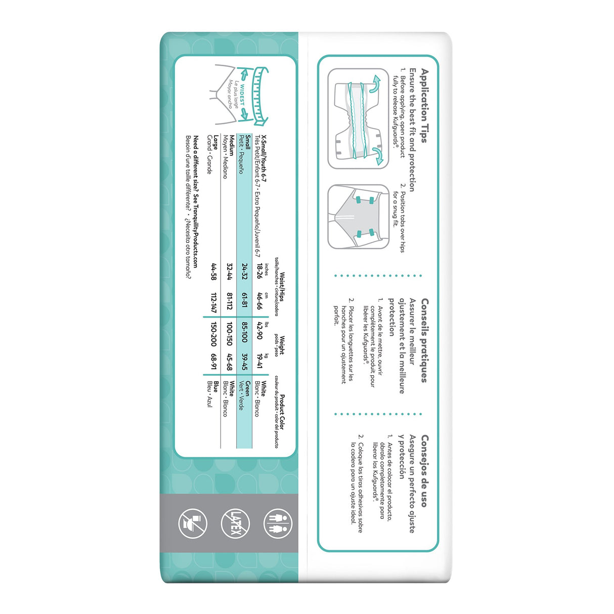 Unisex Adult Incontinence Brief Tranquility® Essential Small Disposable Heavy Absorbency - BeHope