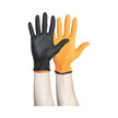 Exam Glove Black-Fire* Medium NonSterile Nitrile Standard Cuff Length Textured Fingertips Black / Orange Fentanyl Tested - BeHope