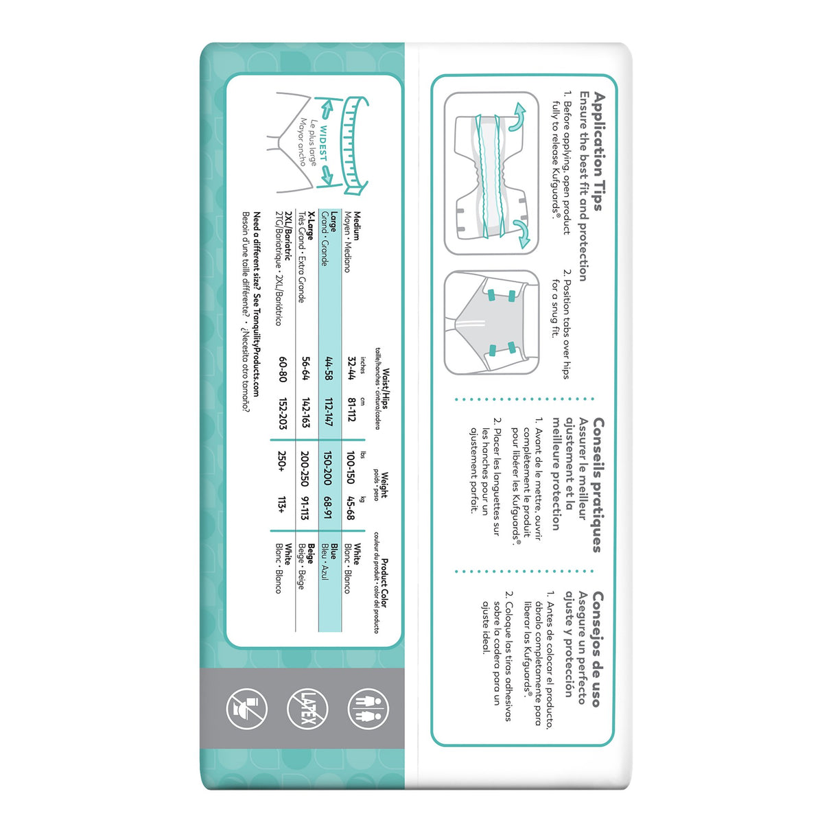 Unisex Adult Incontinence Brief Tranquility® Essential Large Disposable Heavy Absorbency - BeHope