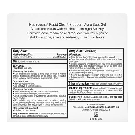 Acne Treatment Neutrogena® Rapid Clear 1 oz. Gel - BeHope