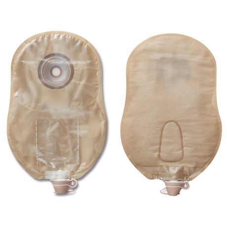 Urostomy Pouch Premier™ One-Piece System 9 Inch Length Convex, Pre-Cut 1/2 Inch Stoma Drainable - BeHope