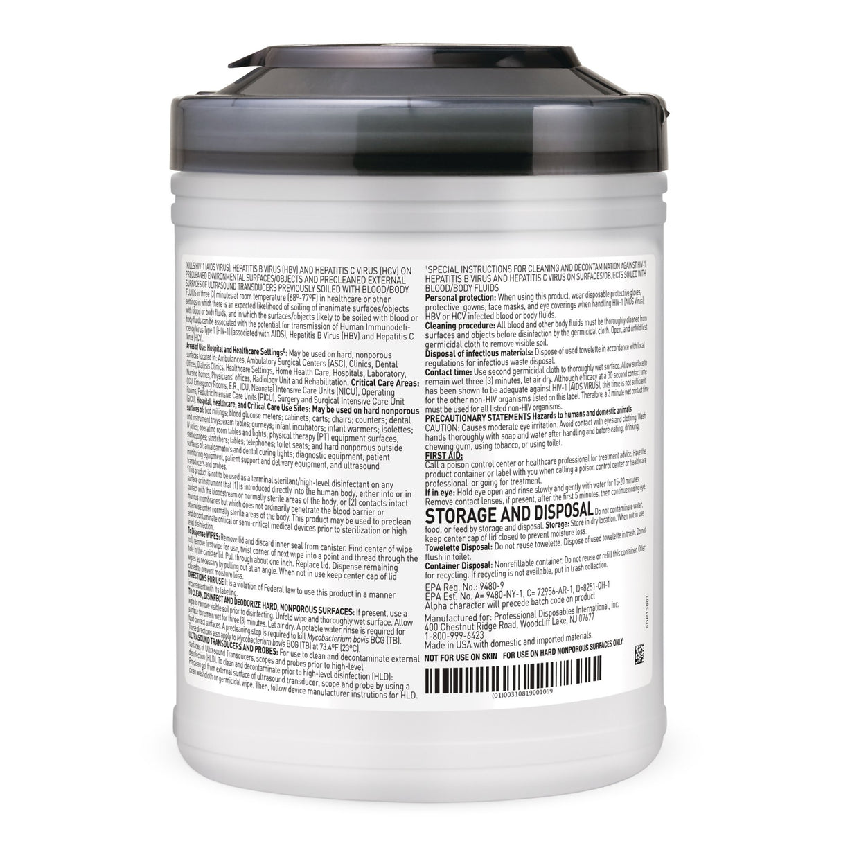 Surface Disinfectant Cleaner Sani-Cloth® AF3 Premoistened Germicidal Manual Pull Wipe 160 Count Canister Mild Scent NonSterile - BeHope