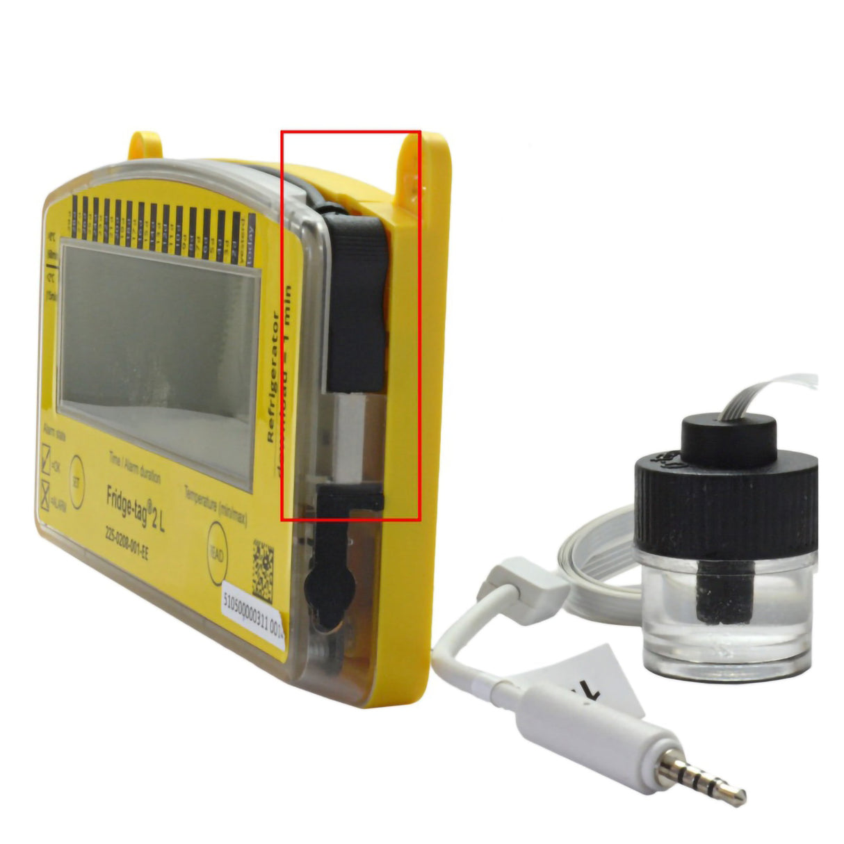 Refrigerator Vaccine Data Logger with Alarm Fridge-tag 2L Fahrenheit / Celsius -22 to +131F (-30 to +55C) Glycol Bottle Probe Battery Operated - BeHope