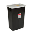 RCRA Waste Container SharpSafety™ Black Base 26 H X 12-3/4 D X 18-1/4 W Inch Vertical Entry 18 Gallon - BeHope