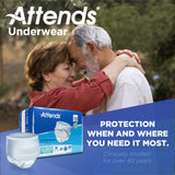 Unisex Adult Absorbent Underwear Attends Advanced Pull On with Tear Away Seams Medium Disposable Heavy Absorbency