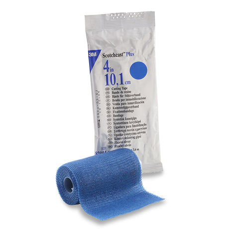 Cast Tape 3M™ Scotchcast™ Plus 4 Inch X 12 Foot Fiberglass / Resin Blue - BeHope
