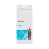 Wrist Brace with Abducted Thumb McKesson Aluminum / Foam / Spandex / Plastic Right Hand Black Medium - BeHope