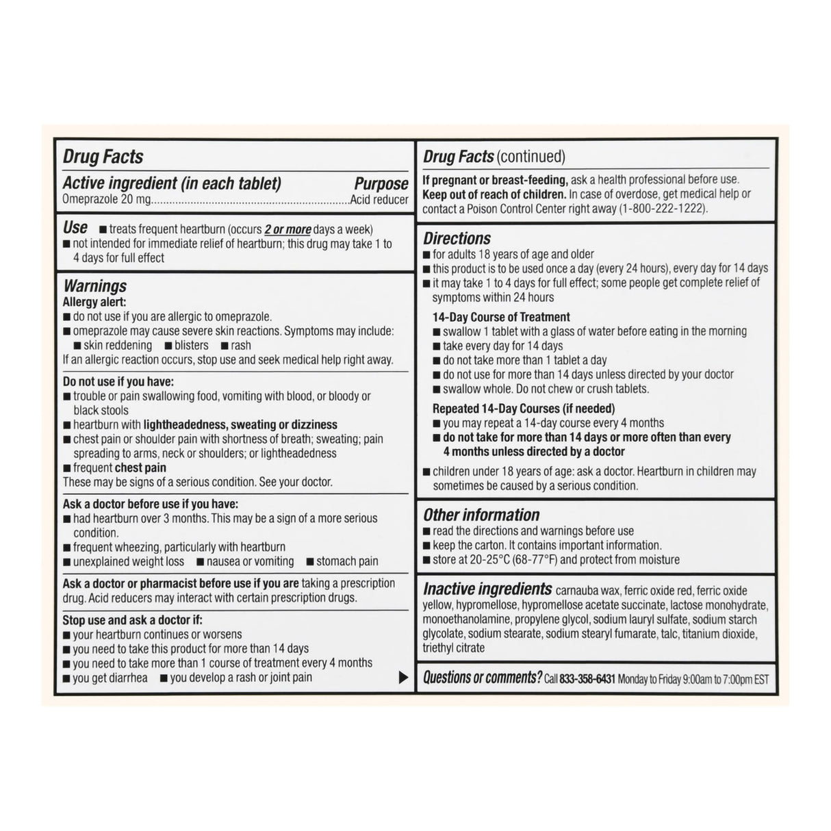 Antacid Foster & Thrive™ 20 mg Strength 20 mg Strength 42 per Box - BeHope